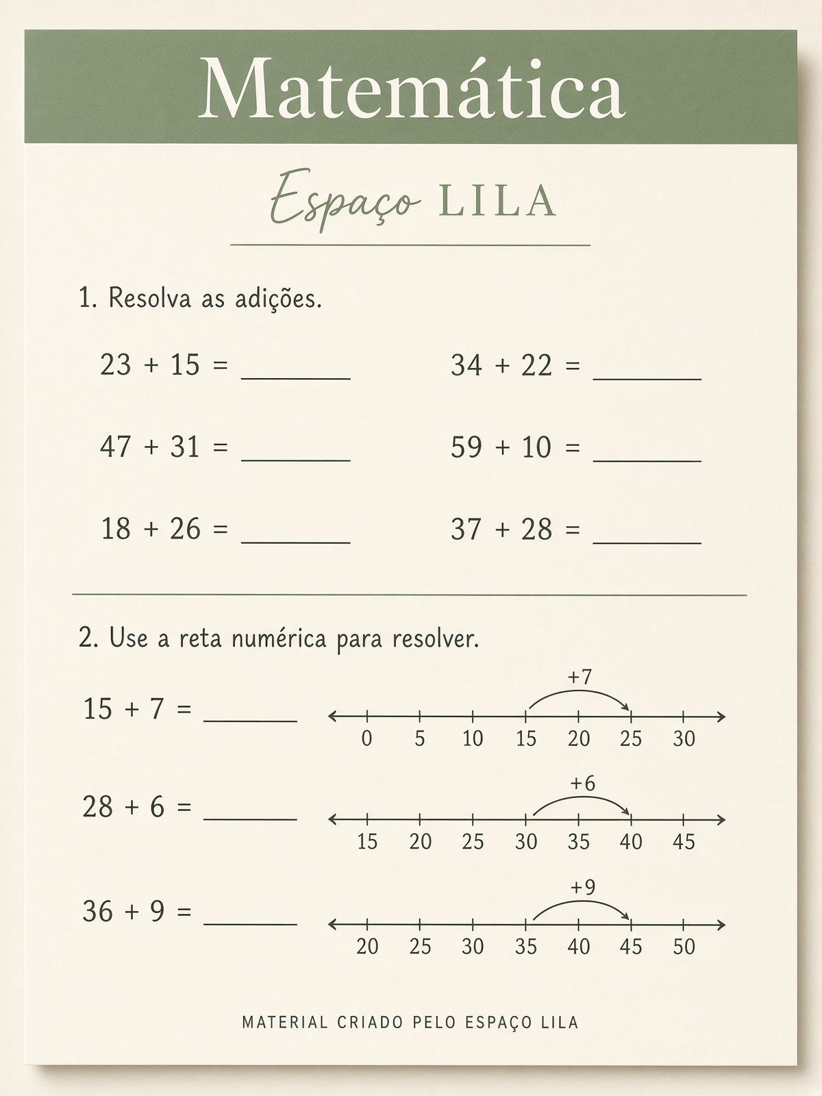 Números e operações