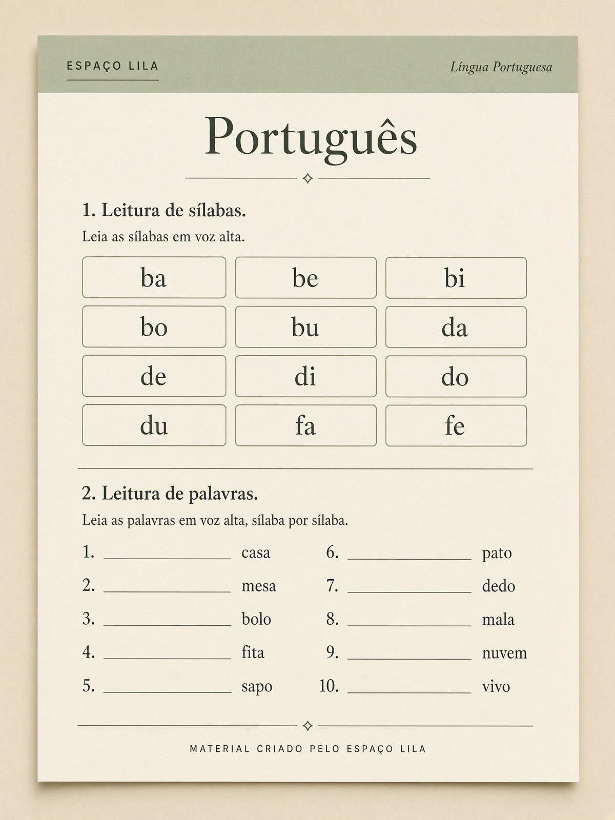 Leitura e escrita